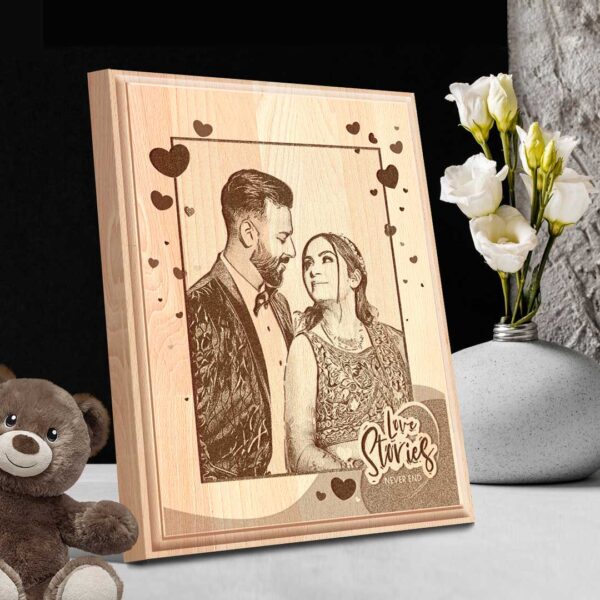 Personalized wooden photo frame with easel stand - Image 2